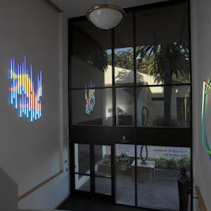 Freefall v10 by James Clar  Image: Exhibited: "Powers of Ten", solo show, Frederick R. Weisman Museum of Art, Los Angeles, California, 2025