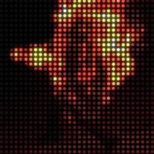 The New Normal by James Clar  Image: LED screen 32x32 pixels (pictured: yellow/gold edition)