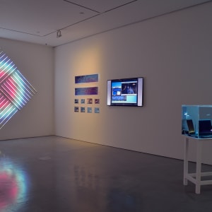 eXistenZ is Paused by James Clar  Image: Installation shot of “SEEK”, solo show, Carroll / Fletcher, London 2014