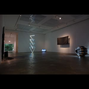 Sun Prism (Hanging Tensegrity) by James Clar  Image: Exhibition view: Share Location at Silverlens Galleries 2020