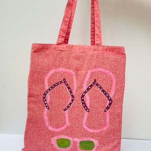 Hand painted Tote bag by Chrissie Richards, Image 2.