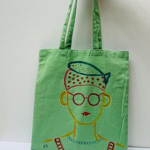 Hand painted Tote bag by Chrissie Richards, Image 4.