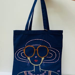 Hand painted Tote bag by Chrissie Richards, Image 5.