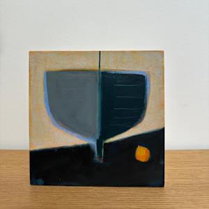 Blue Boat Orange Buoy by Chrissie Richards 