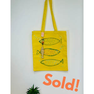 Hand painted bag by Chrissie Richards 