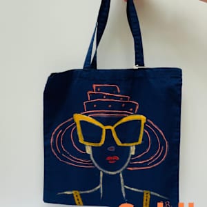 Hand painted Tote bag by Chrissie Richards, Image 17.