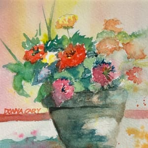 Dahlia Vignette by Donna Cary