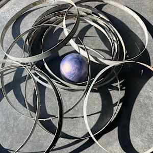 Steel Cradle (8"x8" panel) by Charlie Milgrim