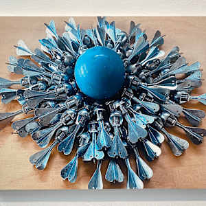 Cap Bomb Nest (18"x24" panel) by Charlie Milgrim