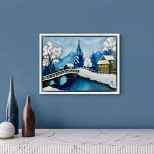 Snowy Winter Crossing by Donna Richardson 