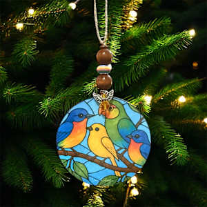 Stand By Me -2- Wooden Ornament by Donna Richardson