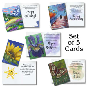 Assorted Greeting Cards - Set of 5 #1 by Donna Richardson