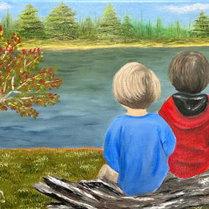 Grandchildren - Commission Painting by Donna Richardson