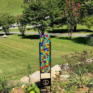 Colorful Garden Totem by Anne Burtt, Image 3.