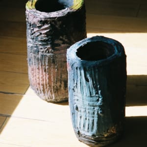 Raku Vessel 1 by ELIANAH SUKOENIG 