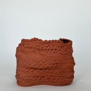 Medium Red Pot 1 by ELIANAH SUKOENIG 