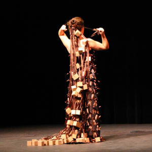 Burden: Release & Walk Away by Jen Haefeli  Image: Burden: Release & Walk Away is a cathartic piece created by InterArtist Jen Haefeli in response to living with Crohn’s Disease for over a decade. 
