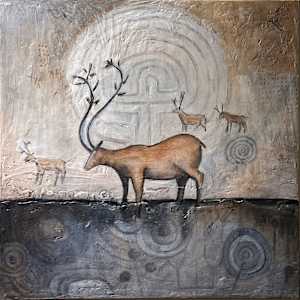 Ancient Art - Deer by CIndy Miller