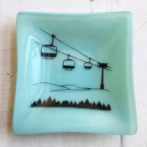 Mint Green Ski Lift Dish by Ashley Akerlund