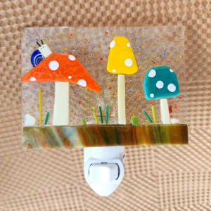 Mushroom NL/ Orange/Marigold/ Turq by Ashley Akerlund