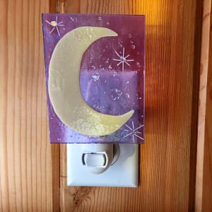 Creamy Moon/ Iridescent Soft Purple Nightlight by Ashley Akerlund