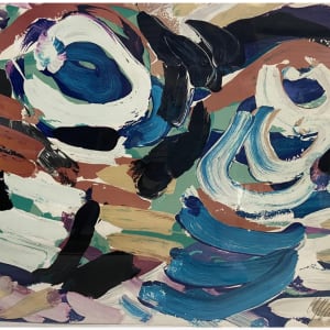 Eyes in black and blue ("Happy couple") by Karel Appel