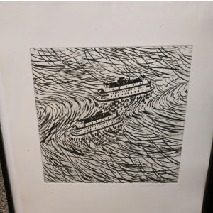 Two ferries passing by Yvonne Jacquette