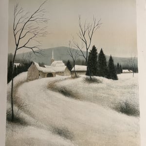Village d Alsace en Hiver by Richard Litzelmann