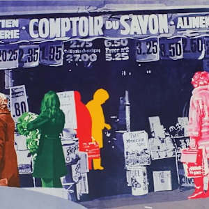 La vie est une marchandise (Comptoir du Savon) by Gerard Fromanger
