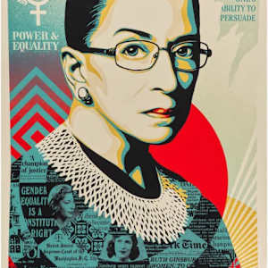 A champion of Justice (Ruth Bader Ginsburg) by Shepard Fairey