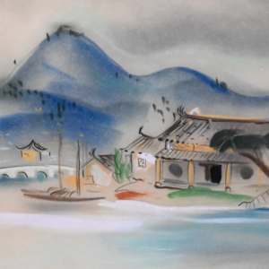 Unknown Paysage by Leonard Foujita 