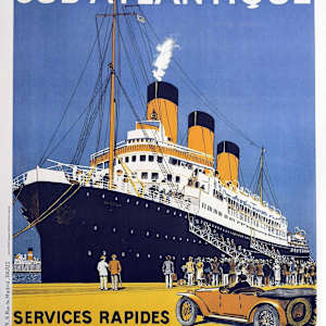 Compagnie de Navigation Sud Atlantique Poster by George Tabureau