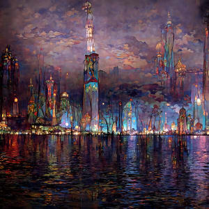 Waterfront Metropolis Dream by Mark Mrohs