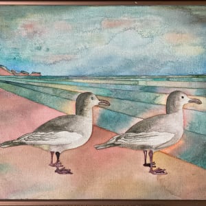 Gulls at Water’s Edge I and II by alice brickner  Image: Gulls at Waters Edge II