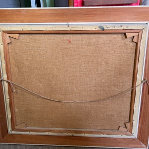 'River Scene' by Terence John Michael Goode-Smeeth  Image: reverse of canvas 