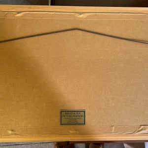 'Sheep in Field' by Not Known  Image: reverse of canvas