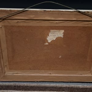 'Boats in Harbour' by W J O'Brien  Image: reverse