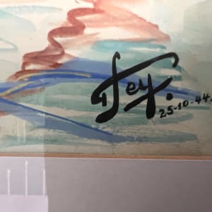 'Brown sail boats' by Not Known  Image: signature