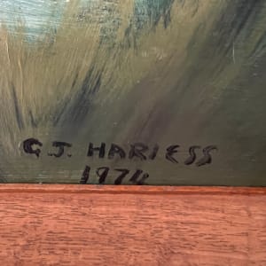 'Harbour Scene' by G J Hariess  Image: signature