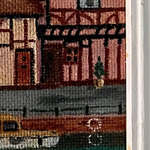 'Town Harbourside with Church' by ? Anderson  Image: signature