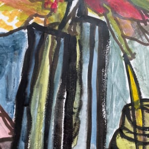 Striped vase with Red Bloom by Emily Rose Govier Honderich, Image 8.