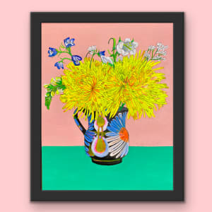 Day 30  - Yellow mums in Green by May Charters 