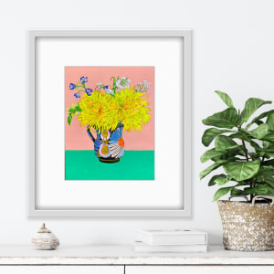 Day 30  - Yellow mums in Green by May Charters 