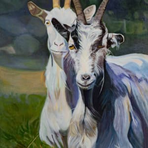Pair of Icelandic Cashmere Goats by Joan M.Losee