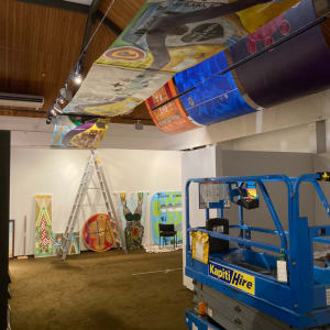 Ngā Mahi o Te Aroha 'the works of love' 2013-2021  https://toimahara.nz/news/ataroa-a-reminder-of-the-lingering-shadow-of-the-new-zealand-land-wars/ by Dr  Rangihiroa Panoho  Image: Ngā Mahi o Te Aroha 'the works of love' - end wall, Mahara Gallery, Waikanae, 23 July 2021