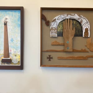 Reimagining the New Zealand Land Wars (1), 16 July 2020 by Dr  Rangihiroa Panoho  Image: Installation of 'Reimagining...' and 'Nunca Mas' in St Lukes whare Mihinare, Ōwairaka, 17 October 2022. Currently on display at Whetu Mārama whare wānanga, Kupe Waka Centre, Te Aurere 