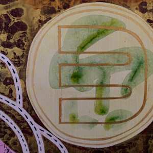 Fiji/Te Whiti by Dr  Rangihiroa Panoho  Image:  Fiji/TeWhiti 'The Crossover', acrylic and gold acrylic on board, detail, three fingered hand