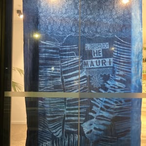 He Mauri, exhibition title piece, window frontage MODAL House, 845 New North Rd, Mt Albert by Dr  Rangihiroa Panoho  Image: detail of 'He Mauri'