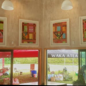 Āku Maunga Haere by Dr  Rangihiroa Panoho  Image: Āku Maunga Haere II, 'my travelling mountains' 2015, currently on display Kupe Waka Centre, Te Aurere 2022-2024