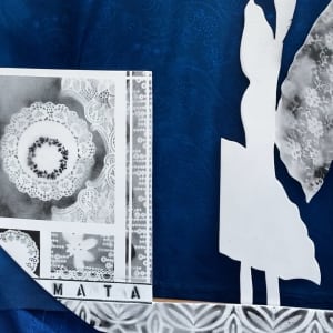 Mataatua te Waka 'Mataatua is the vessel' by Dr  Rangihiroa Panoho  Image: movable landscape, portable tropical plants (i.e. taro, banana - see title piece cyanotype)